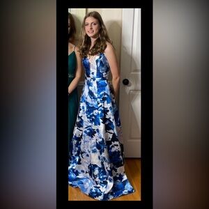 Blue A line Prom dress size 2